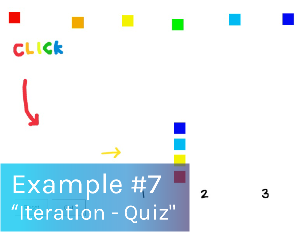 Preview of game example #7: "Iteration Quiz" game.