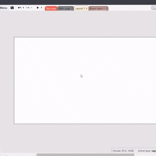 GIF animation of step 1 and drawing a sprite.