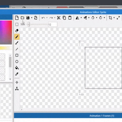 GIF animation of importing graphics into Construct 3.