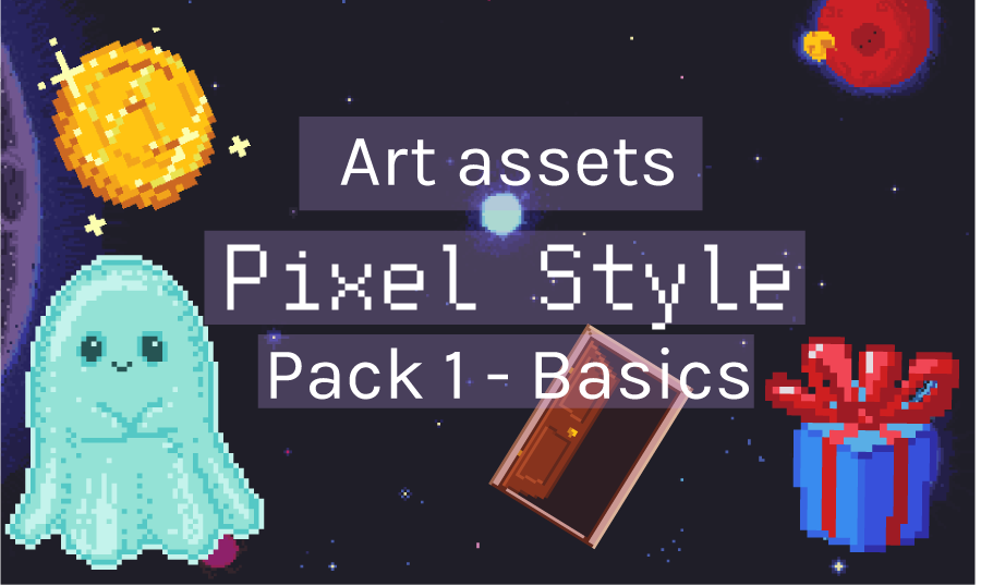 Featured Image - Preview  of the Art Assets Pixel Style Pack 1 - Basics