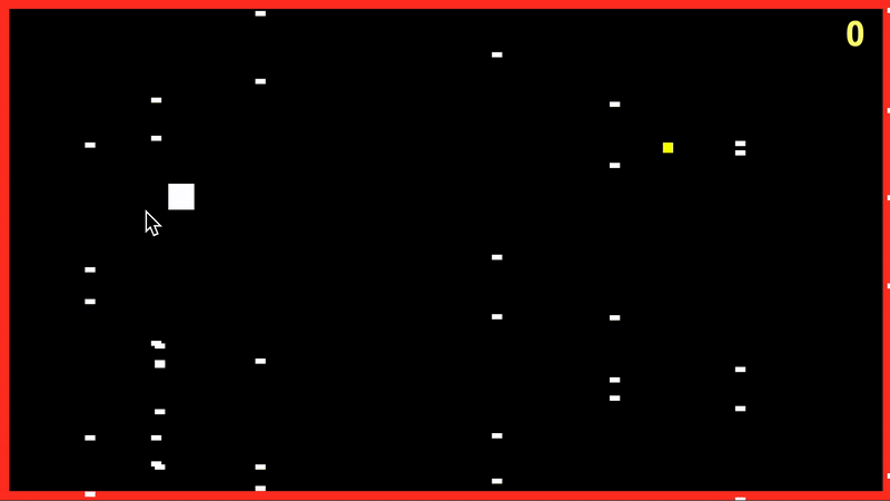 The example game 'Burn Out' before switching out the graphics. Gif animation.